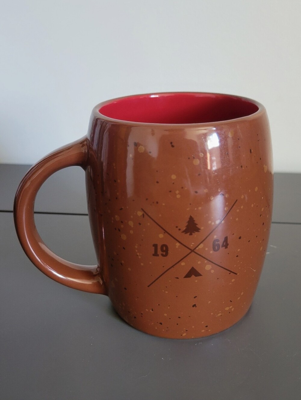 Tim Hortons Speckled Brown Ceramic Mug Limited Edition Beaver #16